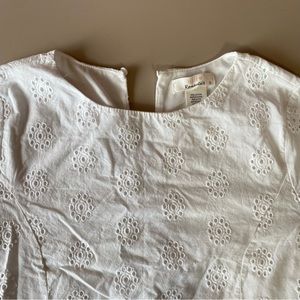 Embroidered White Floral Shirt